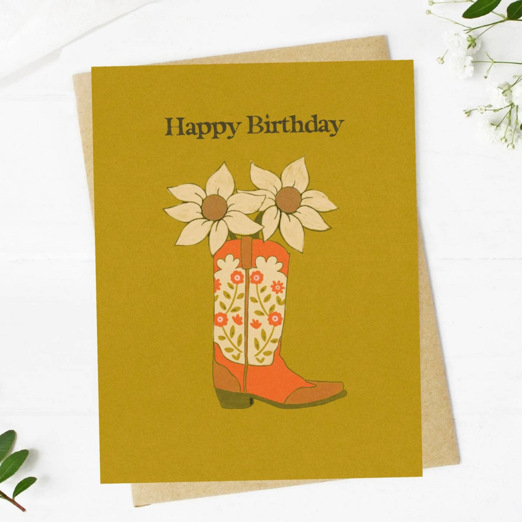Happy Birthday Cowgirl - Greeting Card