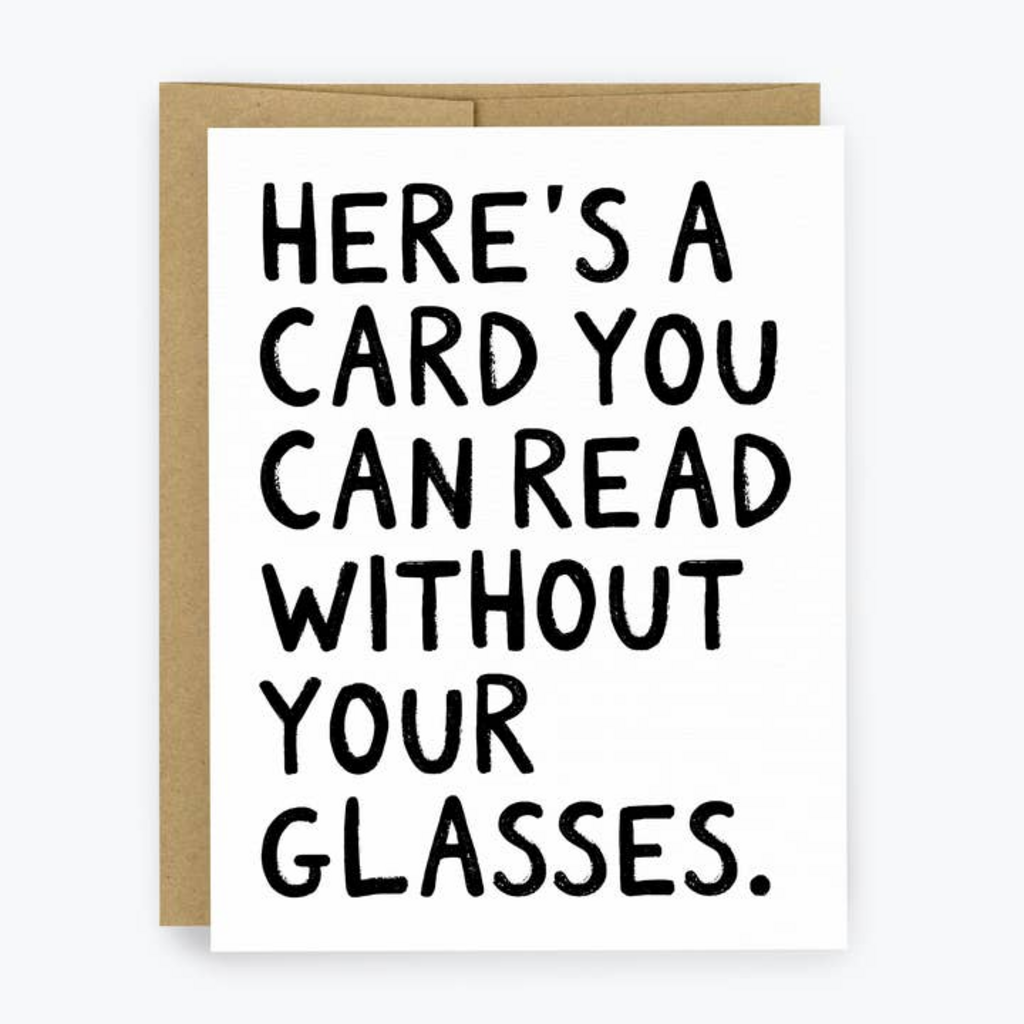 Read Without Glasses - Greeting Card
