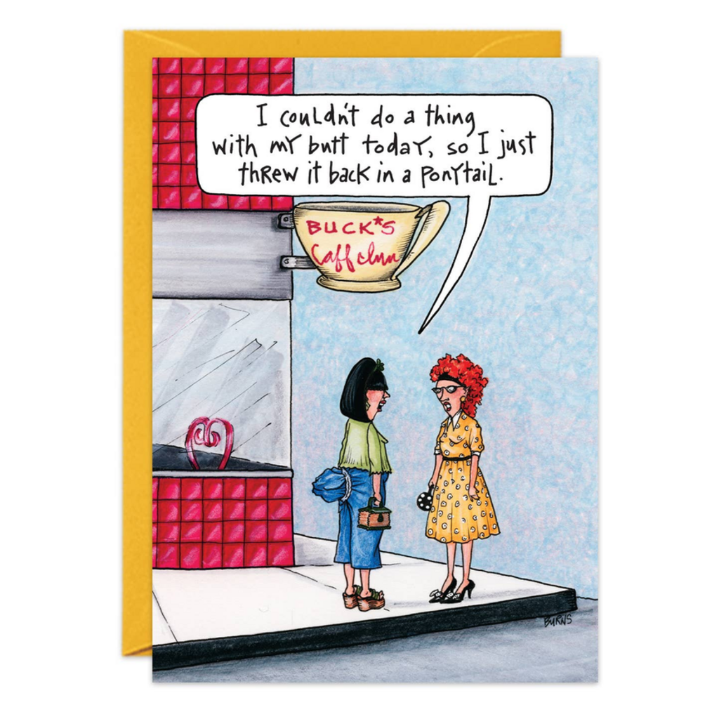 Ponytail Birthday Card