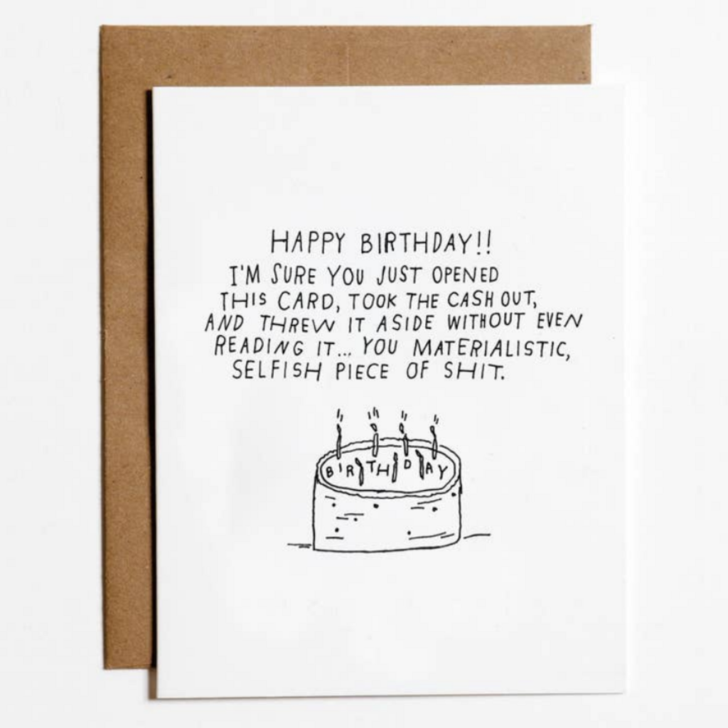 Materialistic Card
