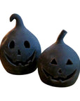 BLACK CLAY JACK O LANTERN large