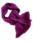 LOUIS VUITTON LOGOMANIA MAGENTA wool+silk SCARF