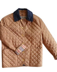 BURBERRY BROWN QUILTED JACKET SZ SMALL