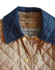 BURBERRY BROWN QUILTED JACKET SZ SMALL