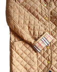 BURBERRY BROWN QUILTED JACKET SZ SMALL