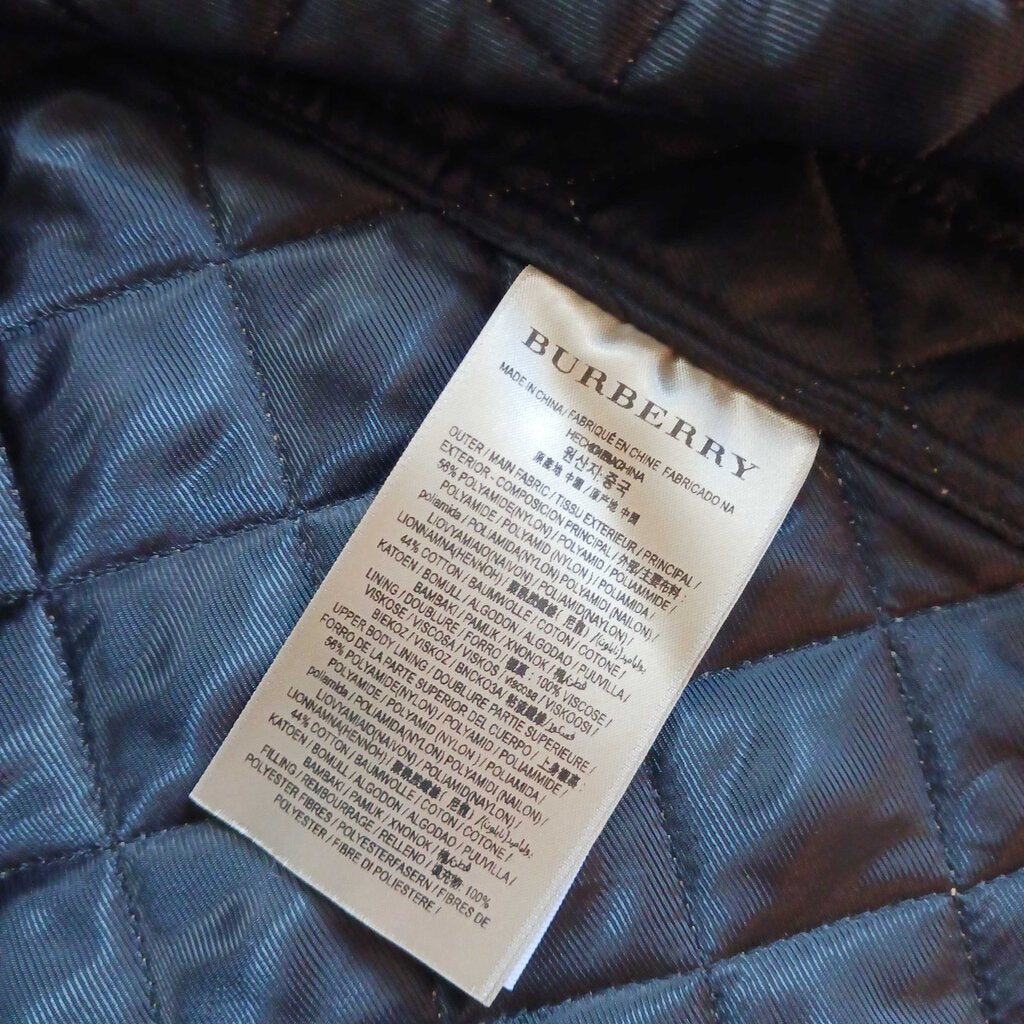 BURBERRY BROWN QUILTED JACKET SZ SMALL