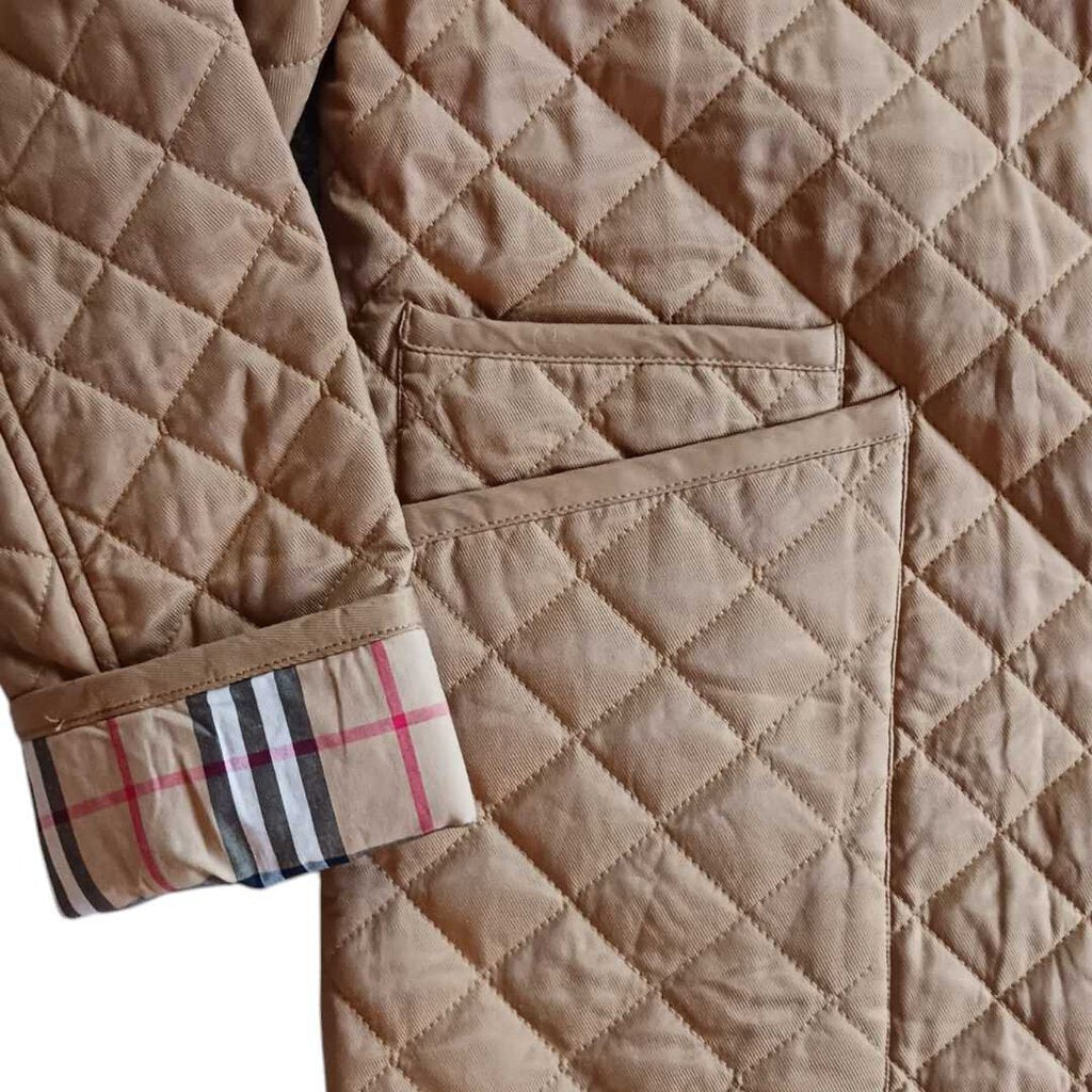 BURBERRY BROWN QUILTED JACKET SZ SMALL