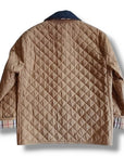 BURBERRY BROWN QUILTED JACKET SZ SMALL