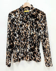 ST. JOHN SHEER ANIMAL PRINT SZ MEDIUM retail 368.00 B1