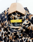 ST. JOHN SHEER ANIMAL PRINT SZ MEDIUM retail 368.00 B1