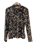 ST. JOHN SHEER ANIMAL PRINT SZ MEDIUM retail 368.00 B1