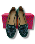 TORY BURCH JITNEY GREEN SZ 7.5