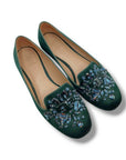 TORY BURCH JITNEY GREEN SZ 7.5