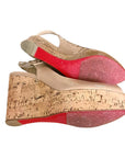 LOUBOUTIN UNE PLUME SLING HEELS SZ 38