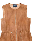 LAFAYETTE PERFORATED SUEDE VEST SZ MEDIUM retail 1185.00 B1