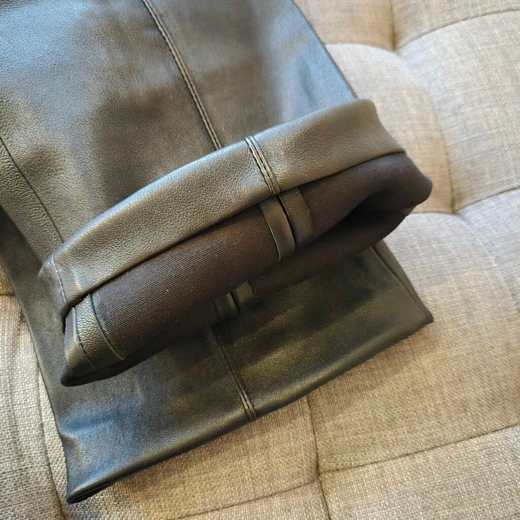 ESCADA LEATHER PANTS SZ 40 8/10 W