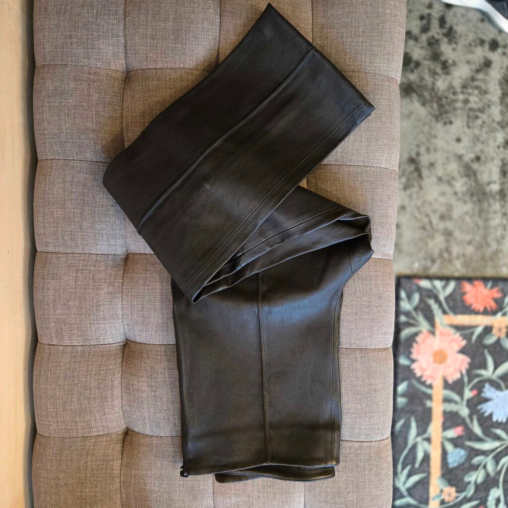 ESCADA LEATHER PANTS SZ 40 8/10 W