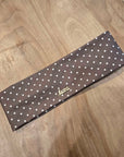 Polka Dot Soft Headband BROWN + CREAM