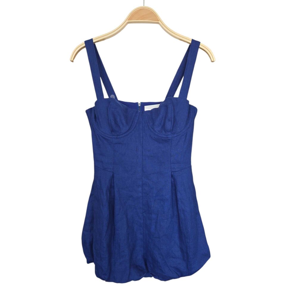 REFORMATION lydia linen romper retail 248.00 SZ 6 SMALL W