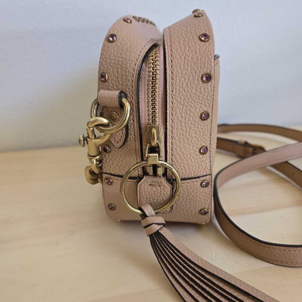 COACH CRYSTAL RIVETS CAMERA BAG