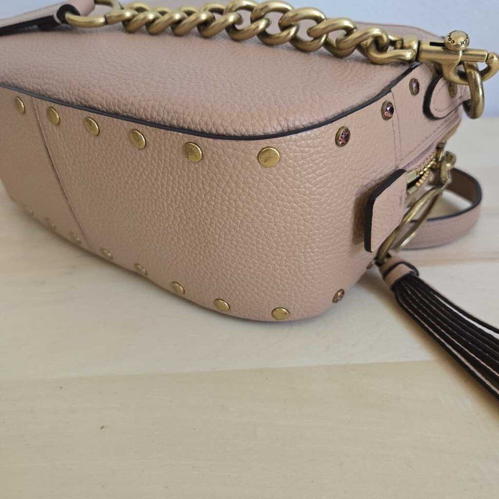 COACH CRYSTAL RIVETS CAMERA BAG