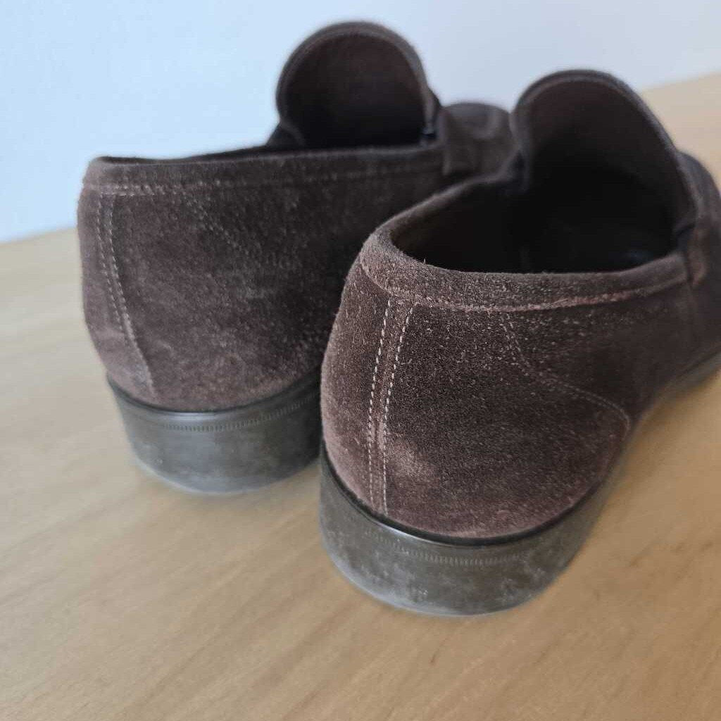 FERRAGAMO brown suede retail 795.00 SZ 10.5 D