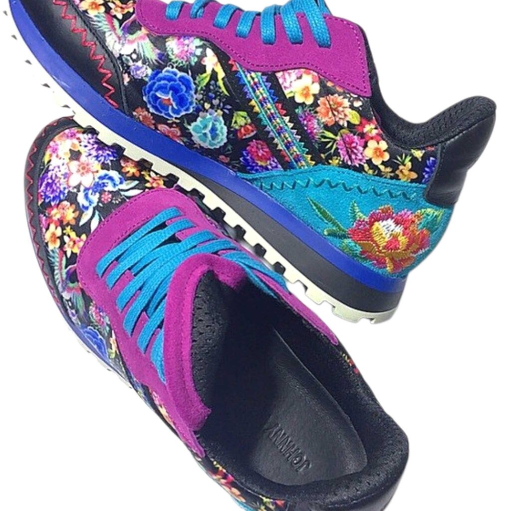 JOHNNY WAS KEYA SNEAKER SZ 39 = 8/8.5 retail 288.00.00