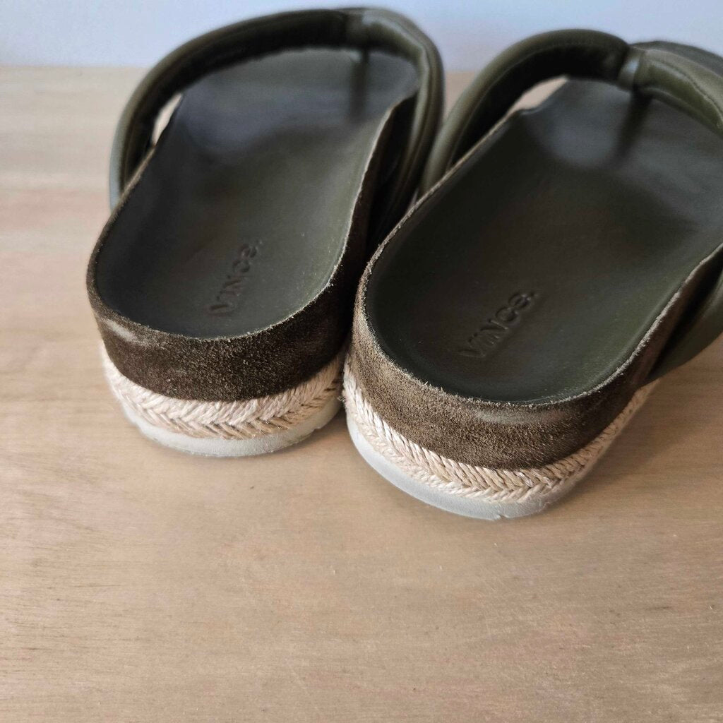 VINCE ESPADRILLE SLIDE SZ 8 retail 280.00