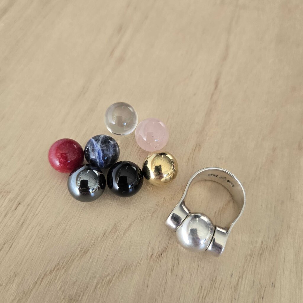 vintage SILPADA BALL RING set sz 5.5