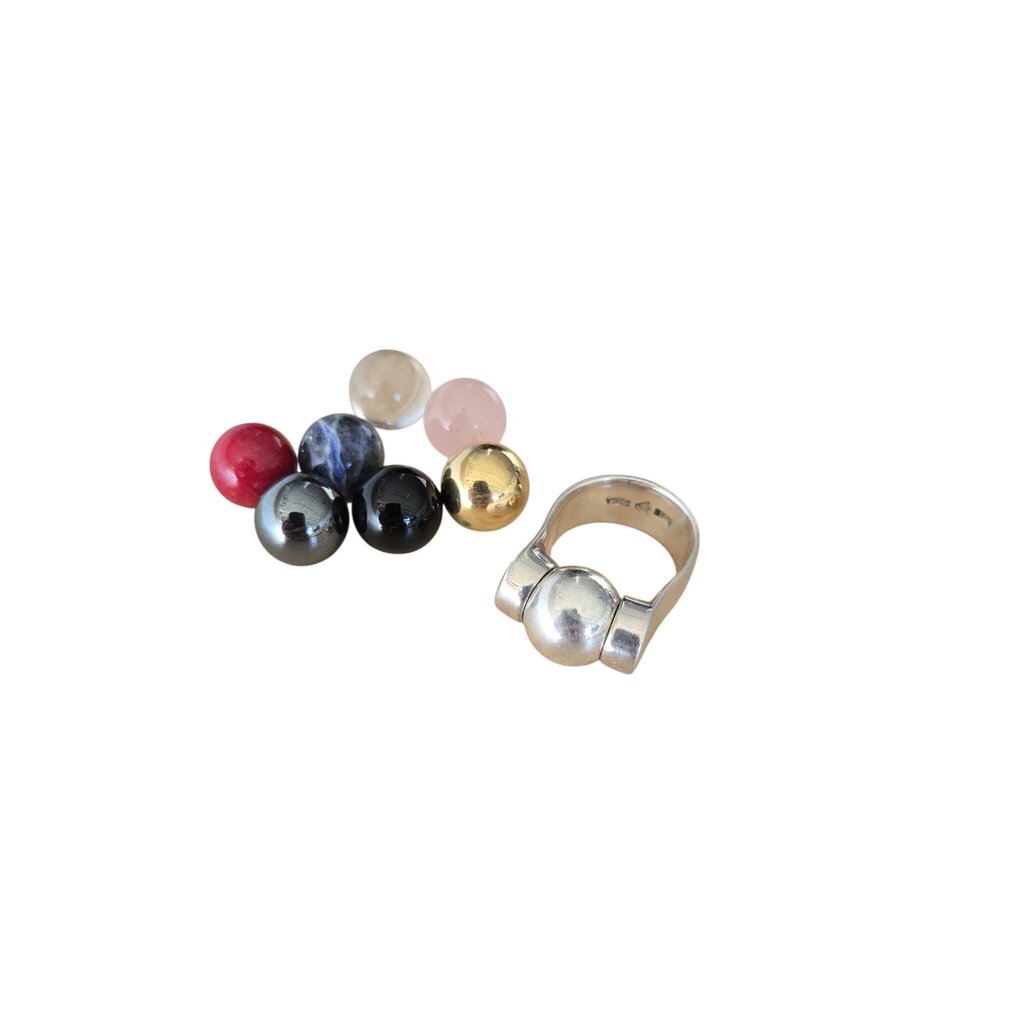 vintage SILPADA BALL RING set sz 5.5