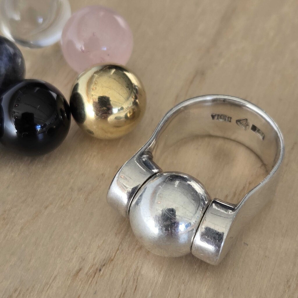 vintage SILPADA BALL RING set sz 5.5