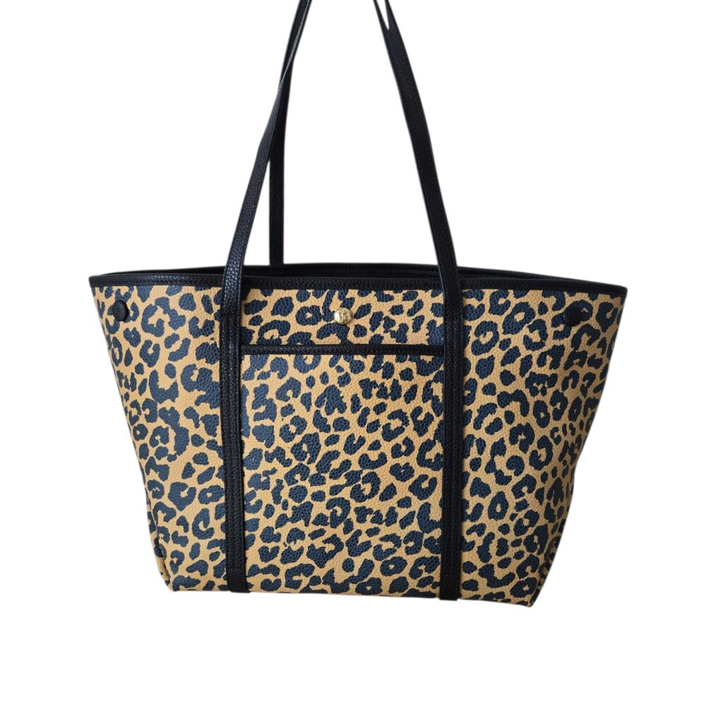 TALBOTS LEATHER ANIMAL PRINT TOTE