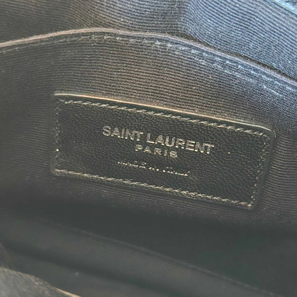 YSL saint laurent SMALL CHEVRON zip pouch