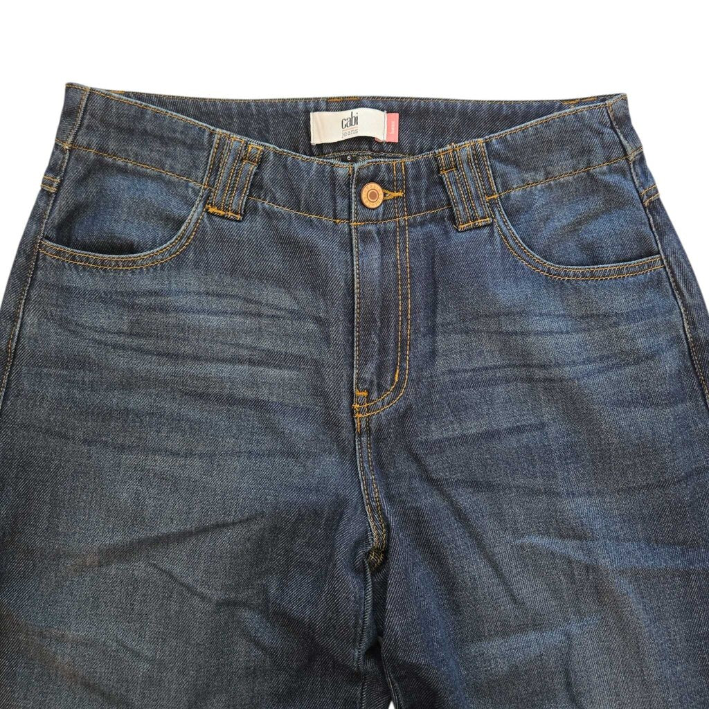 CABI BEAU JEANS SZ 6 LONG retail 159.00 w