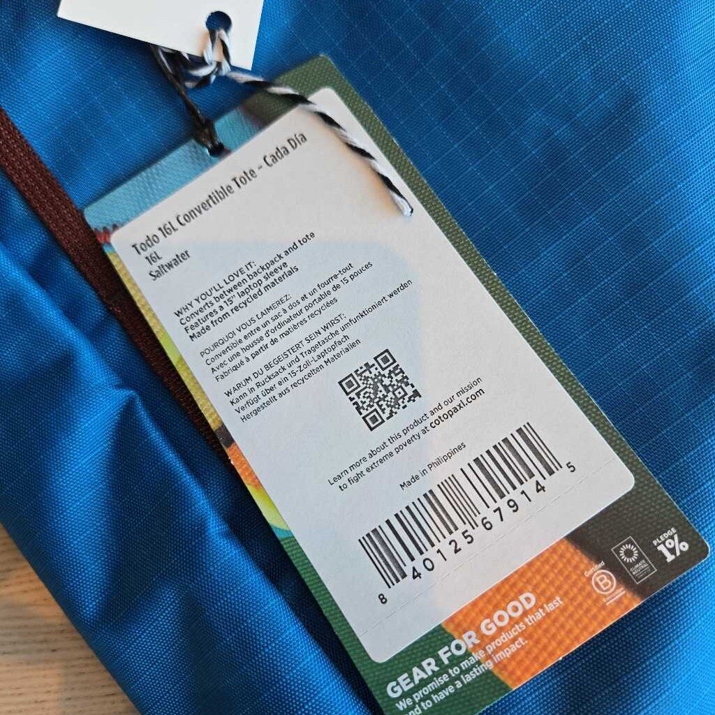 COTOPAXI TODO convertible NWT retail 120.00