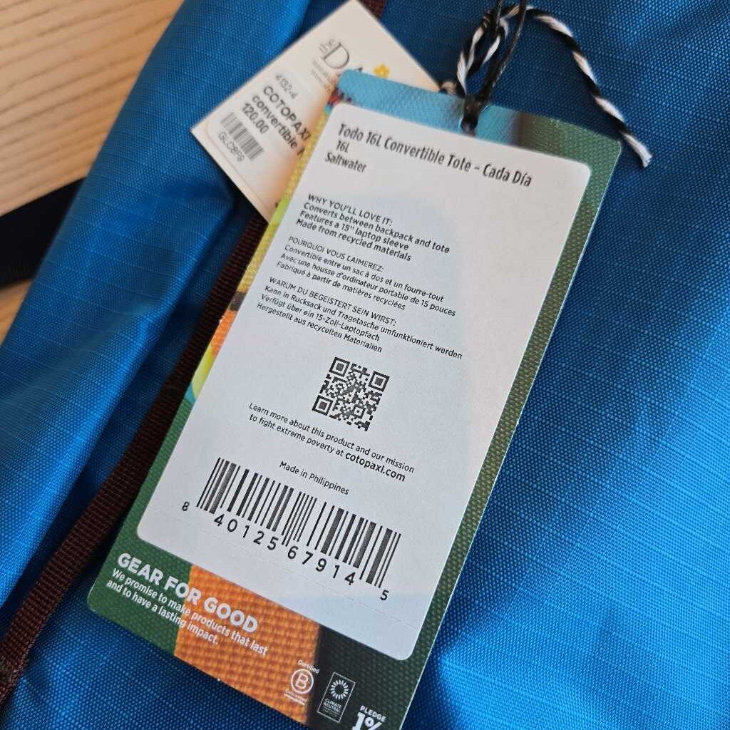 COTOPAXI TODO convertible NWT retail 120.00