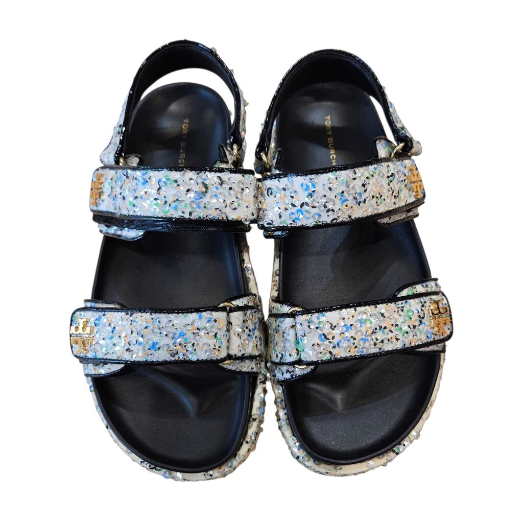 TORY BURCH Kira Sequin Dual-Band retail 348.00 SZ 9.5
