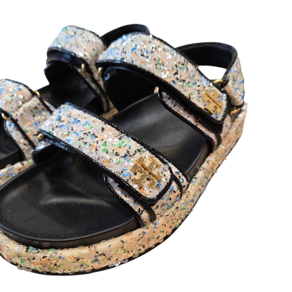 TORY BURCH Kira Sequin Dual-Band retail 348.00 SZ 9.5