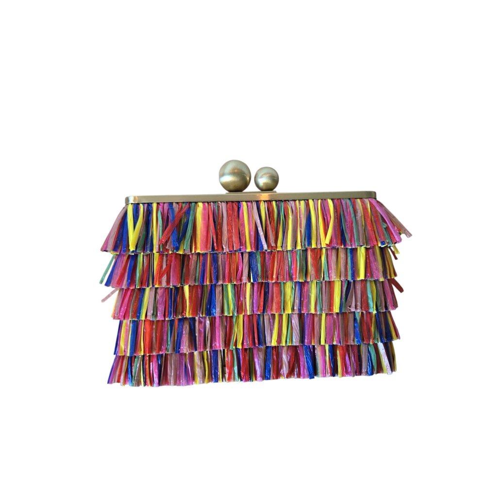 OLGA BERG CARNIVAL fringed clutch/crossbody