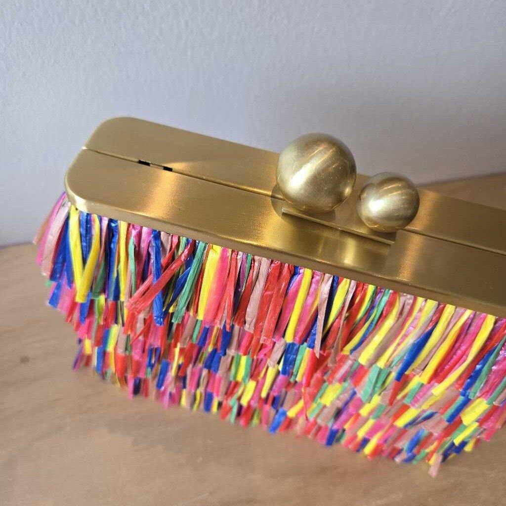 OLGA BERG CARNIVAL fringed clutch/crossbody