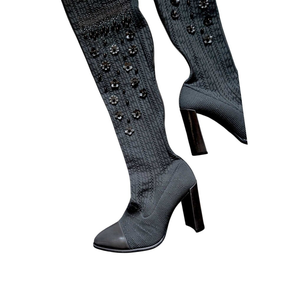 STUART WEITZMAN LONGLEGS GREY SZ 39 = 8/8.5