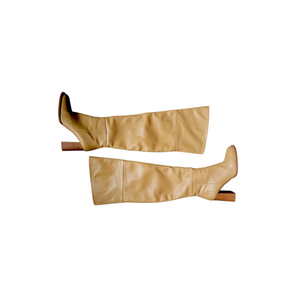ZARA OVER the KNEE LEATHER SZ 40 = 8.5/9