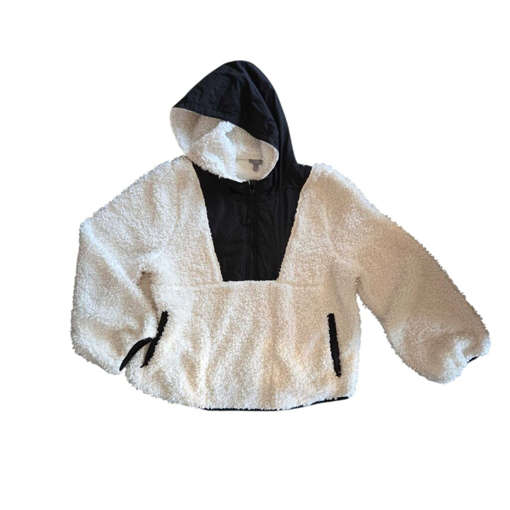 TALBOTS 3/4 ZIP SHERPA hoodie XL