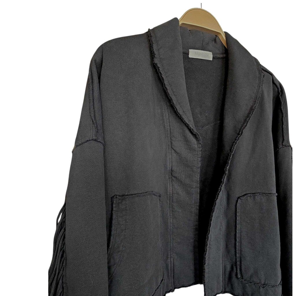 RAGABOND STUDIO wyatt fringe cardi retail 158.00 SZ SMALL W