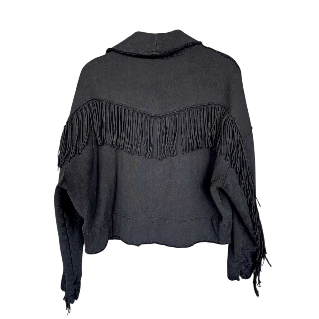 RAGABOND STUDIO wyatt fringe cardi retail 158.00 SZ SMALL W