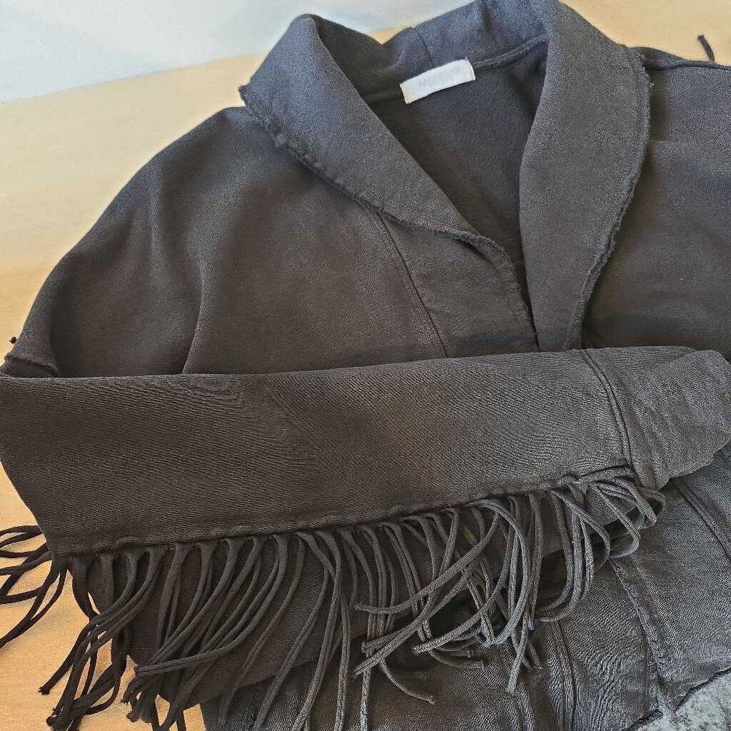 RAGABOND STUDIO wyatt fringe cardi retail 158.00 SZ SMALL W