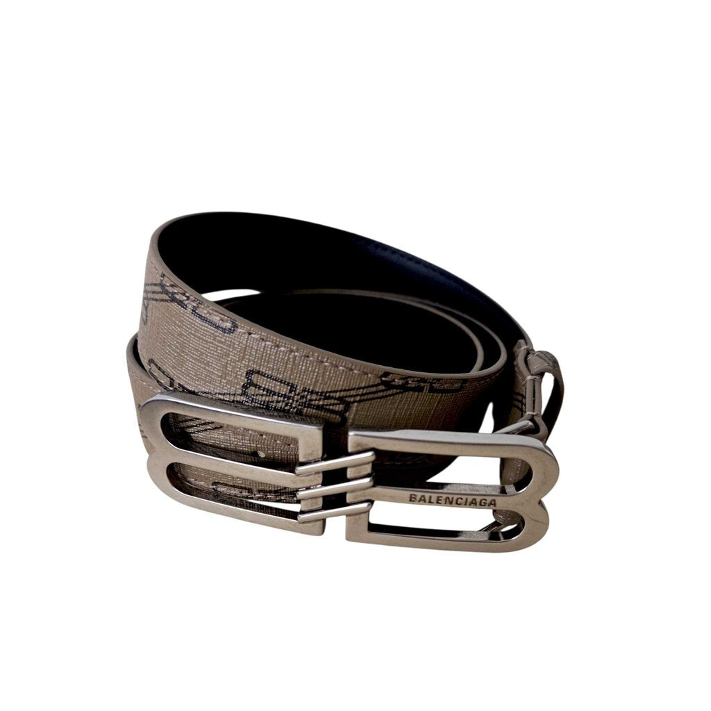 BALENCIAGA BB SIGNATURE BELT MEDIUM retail 495.00
