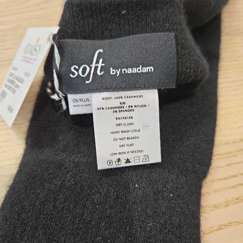 SOFT by NAADAM CASHMERE glove black NEW 88.00