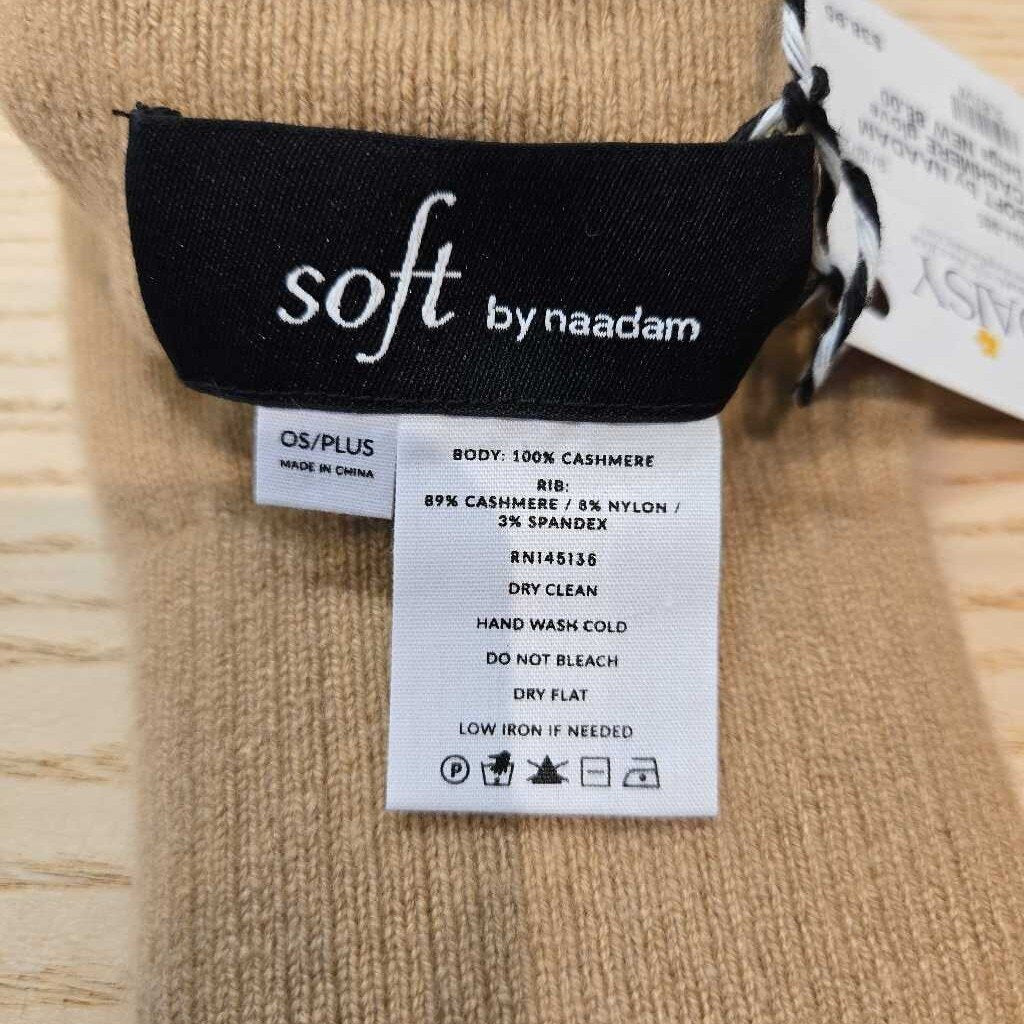 SOFT by NAADAM CASHMERE glove beige NEW 88.00