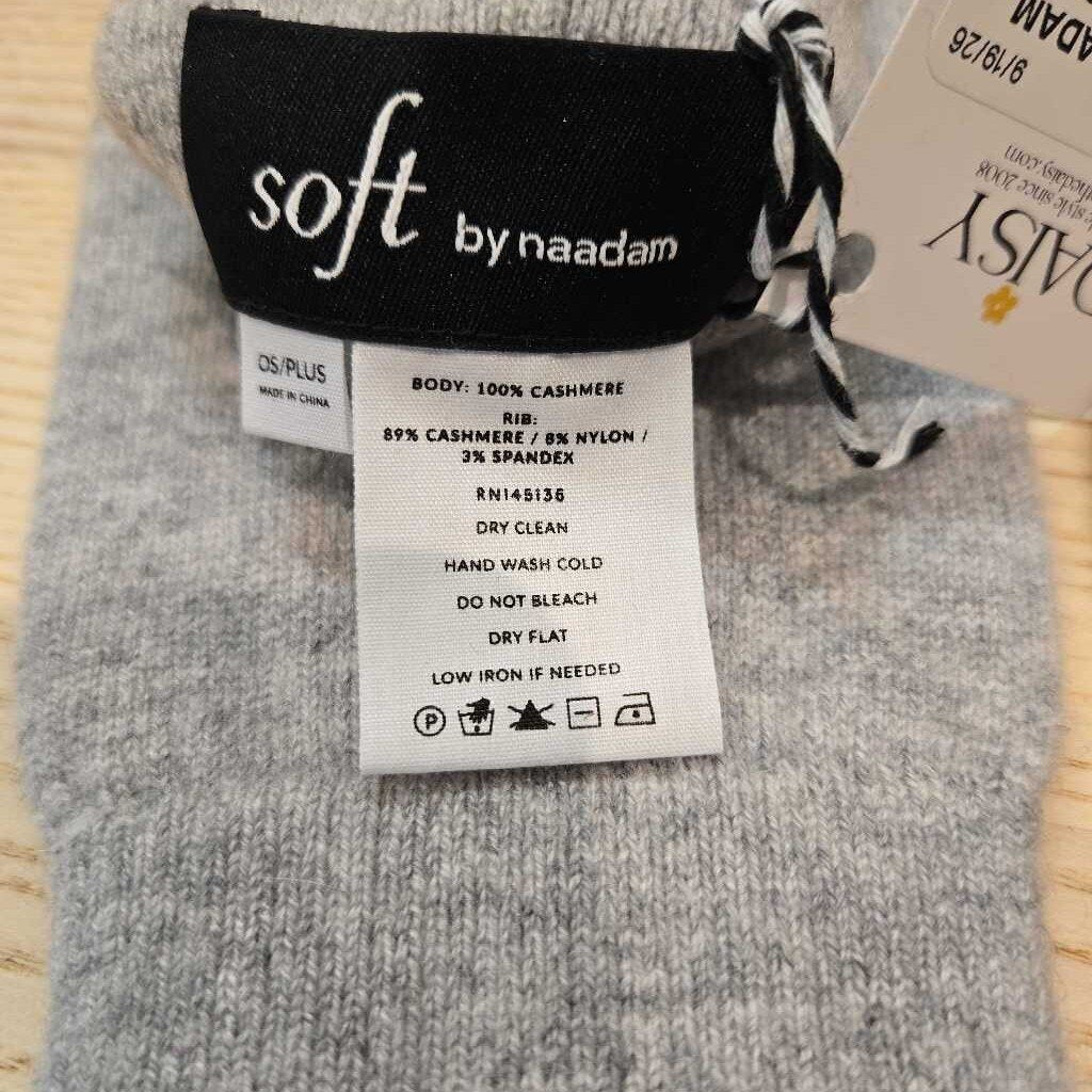 SOFT by NAADAM CASHMERE glove grey NEW 88.00
